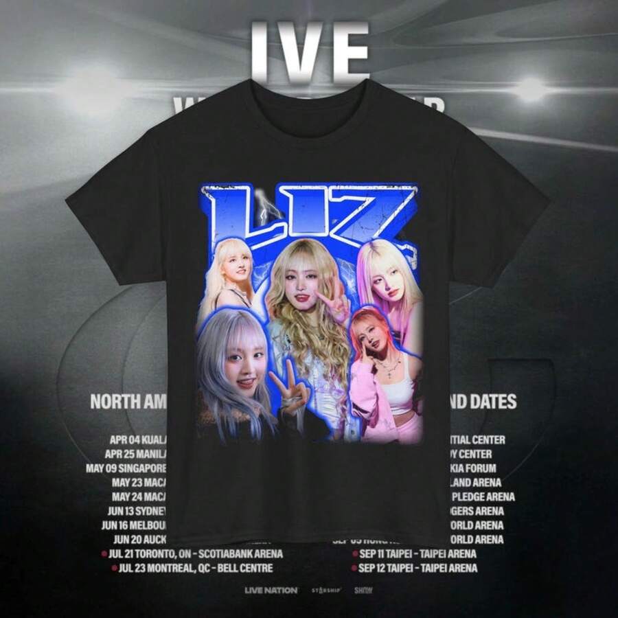 Camiseta unisex, IveLizRetroAños 90VintageGráficoUnisexoHeavyTee:BuceoKpopConciertoTourMercancía&Regalo2026,ropademujerblusasparadamacasualescamisasdemujerblusablusasparamujercamisas, GráficasimpresoAmigable con la piel, estilo de los 90Retro, Ropa Urbana, De ModacasualCamisetas, GráficasimpresoAmigable con la piel, estilo de los 90Retro, Ropa Urbana, De Modacasualcamisetas - Negro - Ver 1