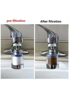 Universal Kitchen Faucet Filter Set, Tap Water Purifier With 4 Replacement Filters, 360° Swivel Anti-Splash Sprayer Head, High Pressure Bubble Maker For Home Sink - Multicolor - View 9