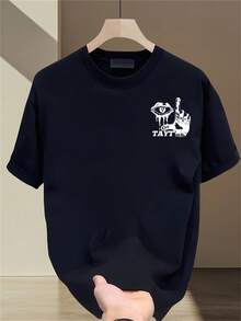 Nueva camiseta de manga corta para mujer de 180 g,% algodón - Camiseta casual versátil con estampado de verano para hombre - Camiseta con estampado de verano para parejas - Unisex - Regalo para vacaciones - Blanco - Ver 10