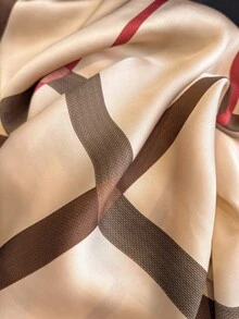 1pc Faux Silk Solid Color Scarf, Elegant And Versatile For Women, Suitable For Beach, Sun Protection, And Daily Wear - Multicolor - View 4