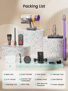 Lefant V1 Cordless Vacuum Cleaner | Lightweight & Tangle-Free | Perfect for Pet Hair & Daily Cleaning - V1/Europäischer Standard (Dunkelgrau) - Übersicht 13