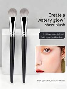 Cọ tán phấn highlight hình trái tim mới, cọ đánh má hồng hình lưỡi, cọ trang điểm làm sáng và cố định lớp trang điểm, cọ trang điểm lông mềm. - màu đen - Xem 7