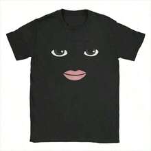 1 Pcs Novelty Robloxs Face Game Meme Graphic T Shirts Men Women Fashion Short Sleeve T-Shirts Unisex High Quality Tops - màu đen - Xem 2
