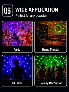 LED Crystal Magic Ball RGB Disco Ball Light - 7 Modes Remote Control Stage Laser Light, Perfect For Home Room Party, KTV, Wedding, Room Decoration, Etc.! - Black - View 11