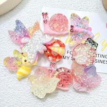 10 pièces Série d'insectes mixtes DIY, boucles d'oreilles, accessoires pour cheveux, autocollants en résine, articles de papeterie, coques de téléphone, porte-clés, breloques ajourées, autocollants décoratifs (Création de bijoux pour adultes de 14 ans et plus) - Multicolore - Voir 4
