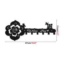 No Drill Self-Adhesive Decorative Key Holder Hook, Wall Art Key Storage Rack For Entryway - Multicolor - View 9