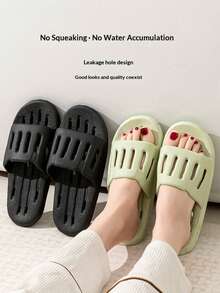 Chanclas de secado rápido, el agua de la ducha se drena rápidamente, sandalias de una sola pieza de PVC suave y flexible resistentes a la abrasión - multicolor - Ver 2