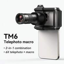 APEXEL 2-In-1 Phone Photography Lens Set, 150mm Macro + 6X Telephoto Lens For Smartphone – Portable Metal Telescope For Bird Watching, Fishing, Sightseeing & More (Filter NOT Included) - View 3