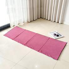毛絨睡眠墊，可折疊午睡墊，休閒地板墊，可折疊床墊用於地面睡眠，單人便攜式辦公室午休墊，厚海綿墊附可拆卸拉鍊套，露營設備 - 彩色 - 查看 13