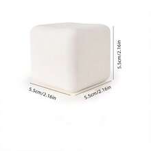 1 pièce Jouet de pression créatif et réaliste en tofu mou, gadget de soulagement du stress en tofu TPR à rebond lent, convient pour le soulagement du stress des étudiants, la détente et la guérison des adultes au bureau - Blanc - Voir 5