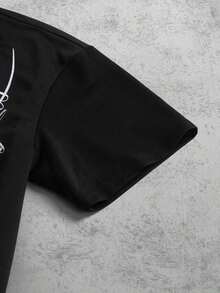 Men's Casual Short Sleeve Crew Neck Loose Fit T-Shirt With Japanese Cherry Blossom Gradient Print, Plus Size Graphic Tee, Streetwear Graphic Tee, Spring To Summer, Y2K, Streetwear, Festival, Vacation, Gift For My Boyfriend, Party, Workout, Old Money, Going Out, Vintage - 彩色 - 查看 4