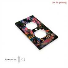 1pc Beach Camping Sunset Print Switch Panel Cover, Funny Home Decor Sticker For Bedroom, Kitchen, Wall - A - View 8