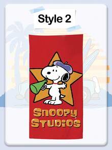 Khăn tắm biển Snoopy bán chạy nhất, chất liệu sợi siêu mịn, khăn tắm biển hoạt hình cho trẻ em, khăn thấm hút tốt cho mùa hè bên bờ biển. - hình chữ nhật - Xem 3