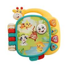 1件嬰兒音樂書玩具，電子感應學習音訊書，趣味卡通音樂互動玩具，附發光翻頁功能（不含電池） - 彩色 - 查看 10