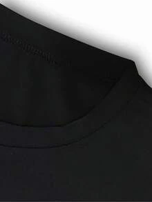 Camiseta Casual para Mujer con Estampado de Personajes de Dibujos Animados - Negro - Ver 5