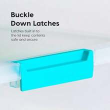 Storage Bins - Transparent/Aquamarine Blue - View 4