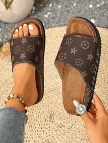 2026 Sandal nữ mùa hè, Sandal nữ đế bệt phong cách Bohemian, Sandal nữ phong cách nghỉ dưỡng đế mềm thoải mái, Dễ xỏ, Sandal nữ đế bệt in họa tiết thời trang dễ thương, Sandal nữ đi nghỉ dưỡng, Sandal nữ màu nâu, Sandal nữ đế bệt thanh lịch, Giày bệt đi biển đơn giản thoải mái thường ngày, Sandal nữ đế mềm đế dày thoải mái hở ngón mũi tròn dễ xỏ, Thiết kế chống mồ hôi, Thiết kế đế chống trượt, Sandal nữ mùa hè, Sandal đi biển phong cách nghỉ dưỡng - màu nâu - Xem 10