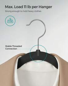 SONGMICS Heavy-Duty Clothes Rack, Metal Closet Organizers And Storage System, Freestanding Wardrobe Closet Garment Rack With Shelves - 墨黑色 - 查看 4