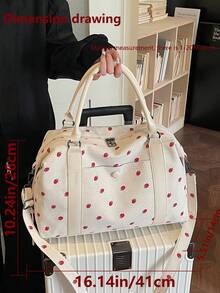 Túi tote nylon cỡ lớn họa tiết dâu tây, túi du lịch nhiều ngăn với ngăn đựng giày riêng, túi đựng đồ ướt và khô, túi tập gym đa năng, túi tập luyện nhẹ, phù hợp cho học sinh, bác sĩ, y tá, giáo viên, nhân viên văn phòng, chuyên gia kinh doanh, phòng tập gym, bệnh viện, du thuyền, trường học, sân bay, hoạt động ngoài trời, leo núi, tập luyện, làm việc, du lịch, cuối tuần, quà tặng ngày lễ, quà sinh nhật. - Nhiều màu - Xem 3