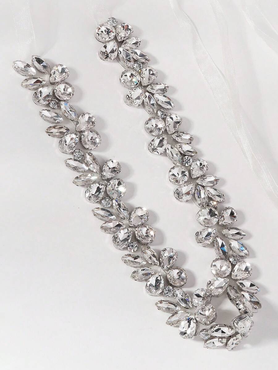 1 chiếc thắt lưng cô dâu đính đá Marquise sang trọng, dải thắt lưng pha lê lấp lánh cho váy cưới nữ, phụ kiện váy dạ hội thiết kế hoa.