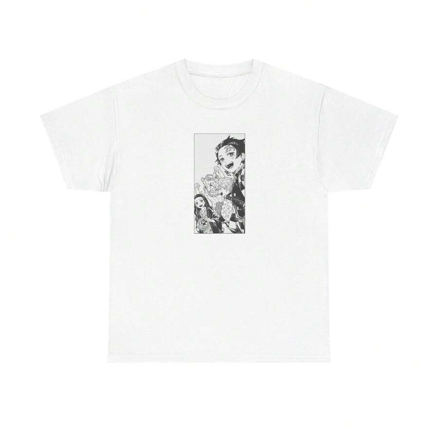 Camiseta de TanjI1RO y Nezuko220g Cla-ssic Cotton T-Shirt - UniS-ex - The Shirt You A-lways NeededSuitable for all people, whether woM-en or M-enhigh-quality durable fabric suitable for all seans,ft to the touch but built to lastBreathabletops woM.en fall outfiT.S for woM.en vaC.Ation outfiT.S woM.en Easter, St. Patrick's Day costume - Blanco - Ver 1