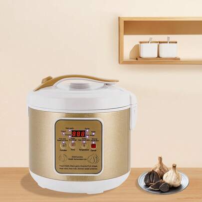 100-120V 90W Black Garlic Fermenter, 6L/ 1.59gal Automatic Intelligent Fermentation Box, Round Garlic Fermentation Machine For Yogurt, Natto, Sweet Rice Wine, Fruit Vinegar, And Pickles