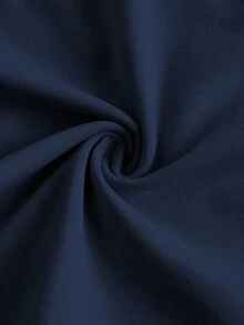 Top de tirantes de cuello halter sin espalda con cuello en V de color liso, uso casual diario - azul real - Ver 4