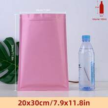 50/100個可重複密封鋁箔袋，啞光彩色紅色Mylar袋，附平面拉鍊鎖，適用於食品儲存袋、糖果餅乾零食、口紅、珠飾、零售包裝、情人節節日婚禮派對禮品用品 - 彩色 - 查看 54