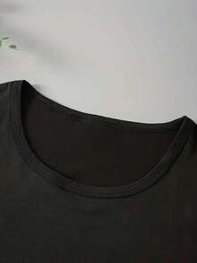 Camiseta Suave de Talla Grande para Mujer con Estampado de Corazón - Blusa Casual de Cuello Redondo y Manga Corta, Transpirable para Primavera, Verano y Otoño, Lavable a Máquina, Corte Holgado, Adecuada para Mujeres, Camisetas de Manga Corta, Camisetas Gráficas, Blusas Elegantes para Dama, Camisetas de Verano, Camisetas Casuales, Blusas de Verano, Conjuntos de Verano para Mujer, Camiseta Casual de Manga Corta con Cuello Redondo Cómoda, blusas elegantes para dama. - Negro - Ver 5