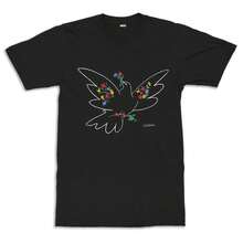 Camiseta Pablo Picasso Paloma de la Paz, 100% Algodón, para Hombre y Mujer, Todas las Tallas (ISK-902651) - alta calidad - Negro - Ver 6
