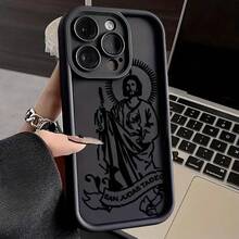 Fashionable Thick And Soft Case For Men Holding A Wooden Stick, Made Of Durable Material, Compatible With IPhone 16/16pro/16promax/15/15pro/15promax/14/14pro/14promax/13/13pro/13promax/12/12pro/12promax/11 Pro Max - 黑色 - 查看 5