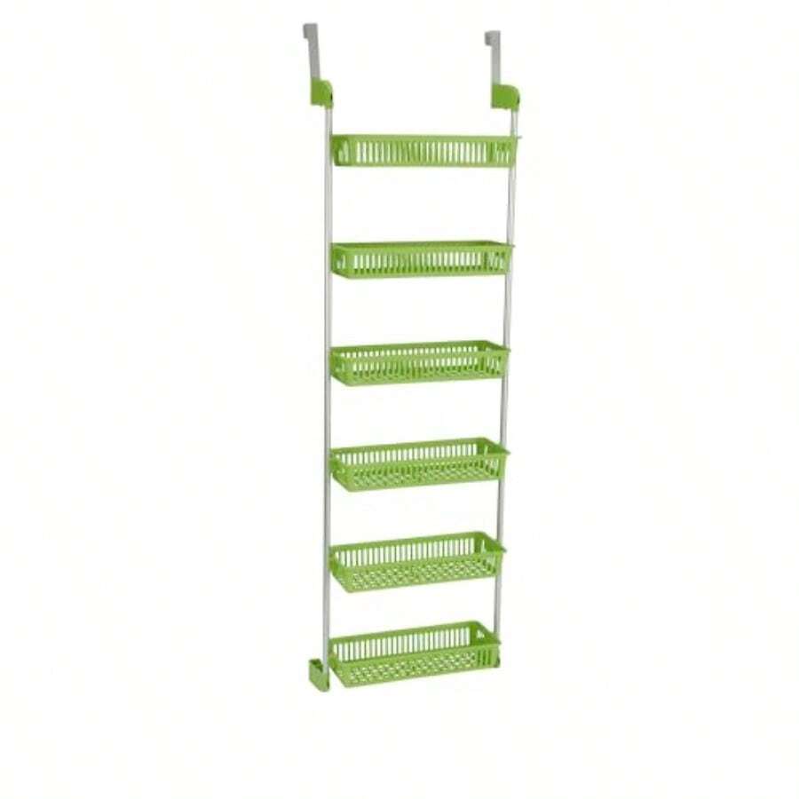 Household Essentials 3-Tier Cesta Over-The-Door Organizador con Ganchos, , , , 1 - Cal - Ver 1