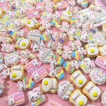 SANRIO 20/50件混合卡通美甲装饰贴纸，可爱粉色多巴胺猫咪美甲贴和DIY手机壳配件 - 彩色 - 查看 10