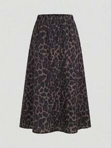 Falda casual de talla grande con estampado de lunares - Multicolor - Ver 2