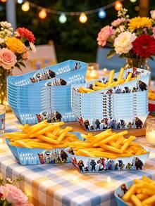 Disney Judy And Nick Vintage Theme Party Gift Set, Classic Character Patterns Suitable For Fans And Vintage Theme Celebrations. These Thick And Durable Paper Products Have A Vintage Texture, Adding A Warm And Nostalgic Atmosphere To Your Party. - Party Supplies - View 2