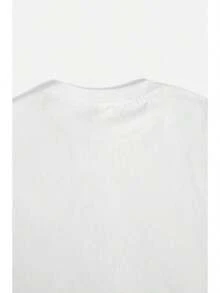 Camiseta de algodón de una pieza, camisetas de algodón para mujer, camiseta con estampado de dibujos animados de donuts y cupcakes para mujer, estilo dopamina de manga corta, top versátil informal para estudiantes, ropa de verano para mujer, ropa casual elegante para mujer, top versátil de estilo callejero de verano, top informal y versátil, lavable a máquina, ajuste moderno y cómodo, versátil para 2026. Ropa Y2k para Mujer, Conjuntos de Verano para Mujer, Ropa de Vacaciones para Mujer, Vestidos de Verano para Mujer, Adecuado para primavera, verano y otoño. - Blanco - Ver 4