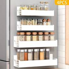 Stozle 2/4pcs Detachable Metal Magnetic Refrigerator Storage Rack, Multifunctional Kitchen/Bathroom Storage Box With Space-Saving Minimalist Design, Fridge Organizer & Shelf, Suitable For Microwave, Fridge, Washing Machine, Oven - 查看 14