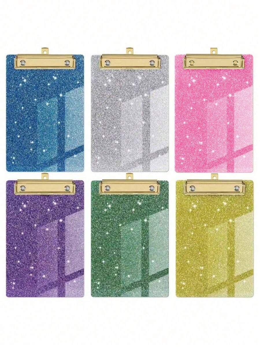 1Pc Acrylic Board With Glitter, Suitable For Classrooms, Offices, Schools, Notebooks And Diaries,Back To School Supplies - Multicolor - View 1