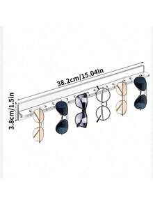 Giá treo kính râm bằng acrylic gắn tường, giá trưng bày kính mắt treo cho lối vào, kệ phòng ngủ, phòng khách, trang trí nhà cửa, giá đựng kính bằng acrylic trong suốt, giải pháp sắp xếp thẩm mỹ. - Nhiều màu - Xem 7