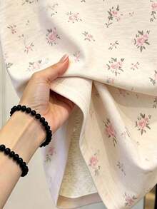 Floral Print Blouse, Graphic Tee, Summer Clothes, Women's Top, Matching Sister Outfit, , Fashionable Blouses And Shirts, Aesthetic Tee, Gift For Sister, Gift For Mom, Casual Minimalist Fashion Top - 彩色 - 查看 3