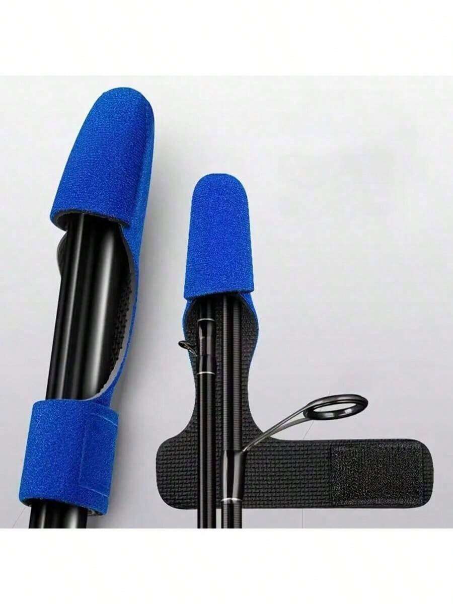 Bộ 2 bao bọc cần câu bằng cao su, bảo vệ đầu cần câu đàn hồi, quấn đa hướng, phụ kiện câu cá ngoài trời, dây đeo bảo quản bền chắc.