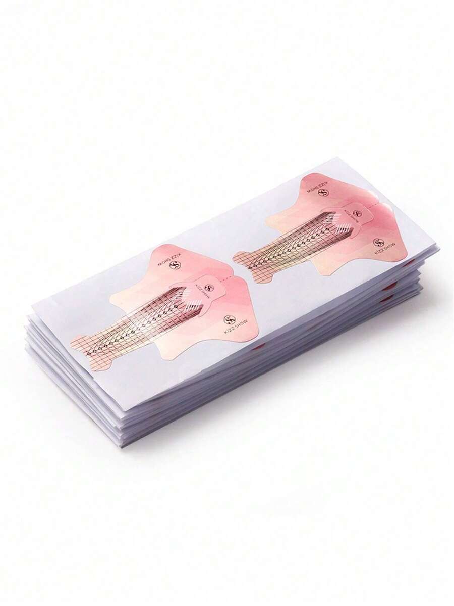 Hot Item: 100/300/500-Piece Nail Extension Paper Forms - Detachable Fish-Shaped Guides For French & Gel Nail Extensions