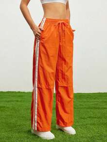 Pantalones deportivos de moda para mujer, aptos para el verano - Naranja - Ver 1