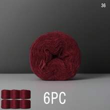 6Pack 300g Hand Blended Mohair Chunky Yarn - Fluffy Short Hair Double Stranded Colorful Yarn Ball, Woven Close Fitting Coarse Thread, Crochet Shawls Scarves - 6pcs 300g - View 42