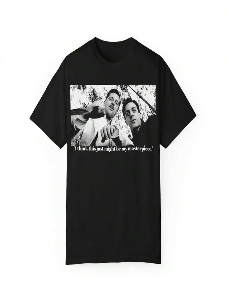 Camiseta del teniente Aldo Raine, camiseta con temática de la película Malditos bastardos, camiseta unisex de manga corta estampada, estilo veraniego. - Negro - Ver 1