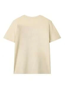 This Relaxed-Fit, Crew-Neck, Short-Sleeved T-Shirt Is Perfect For Summer. It Features A Fun Retro Print Of Leopard Print, Hearts, And Butterflies. Ideal For Vacations, The Office, Outings, Everyday Wear, Dates, Parties, Meetings, And For A Casual Urban Look. A Versatile Piece With A Casual And Sporty Style, It Also Makes A Great Gift For Various Occasions. - 杏色 - 查看 3
