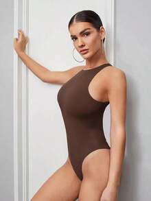 Body De Color Liso - Café integral - Ver 3