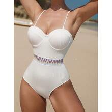 2026 New Pure White Strapless Beach One-Piece Swimsuit Sexy Cover-Up Beach Dress Long Hot Spring Bikini - White - View 4
