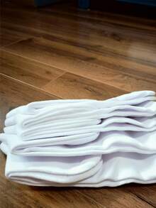 5 Pairs Summer New Back To School White Knee High Socks, Children Long Tube Socks For Spring, Summer, Autumn, Winter, Suitable For 3-5-7-9-12 Years Old Boys And Girls, School Uniform Socks, Graduation Photo Socks, Outdoor Sports Soccer Socks - White - View 9