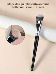 Cọ tán phấn highlight hình trái tim mới, cọ đánh má hồng hình lưỡi, cọ trang điểm làm sáng và cố định lớp trang điểm, cọ trang điểm lông mềm. - màu đen - Xem 4